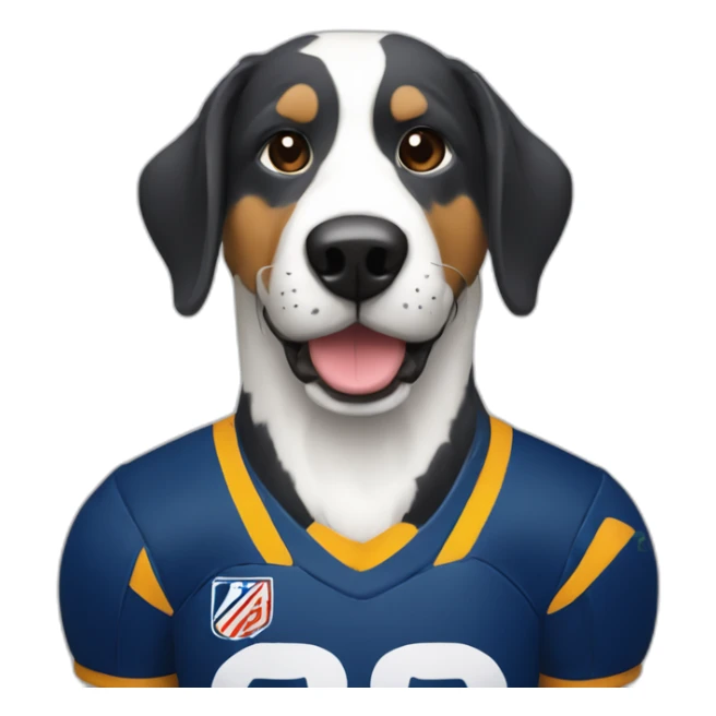 Chien qui fait du rugby  sticker