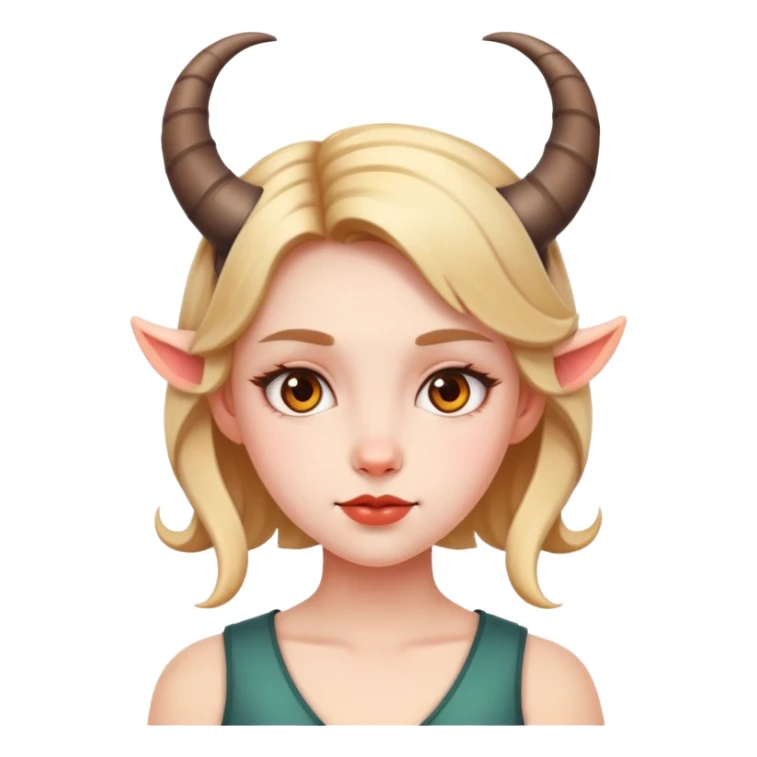 girl with cute horns sticker