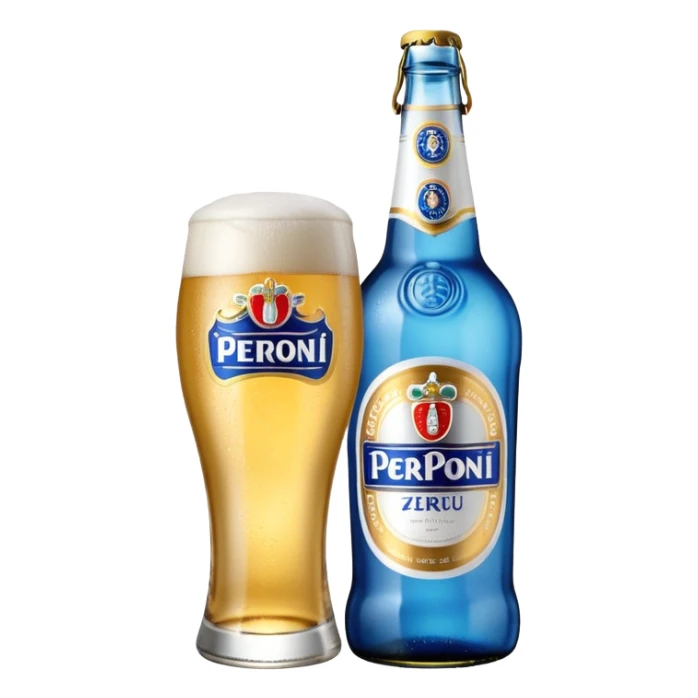 Birra Peroni Nastro azzurro grande in bottiglia da 66 cl
 sticker
