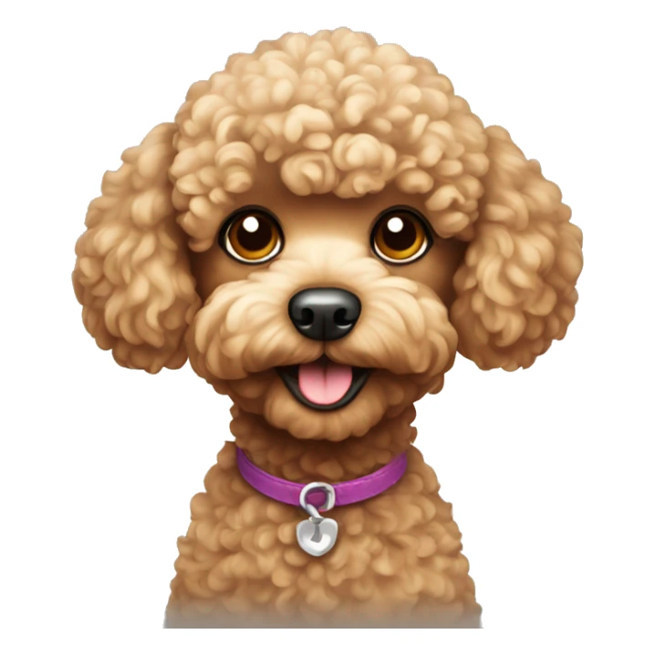 Cute toy poodle dog  sticker