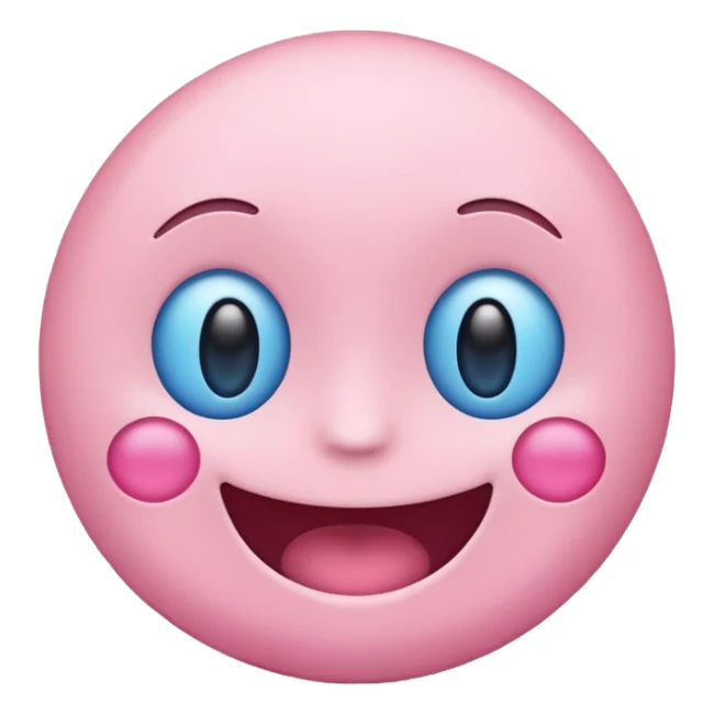 make me a the end emoji with blue and pink pastel colors sticker
