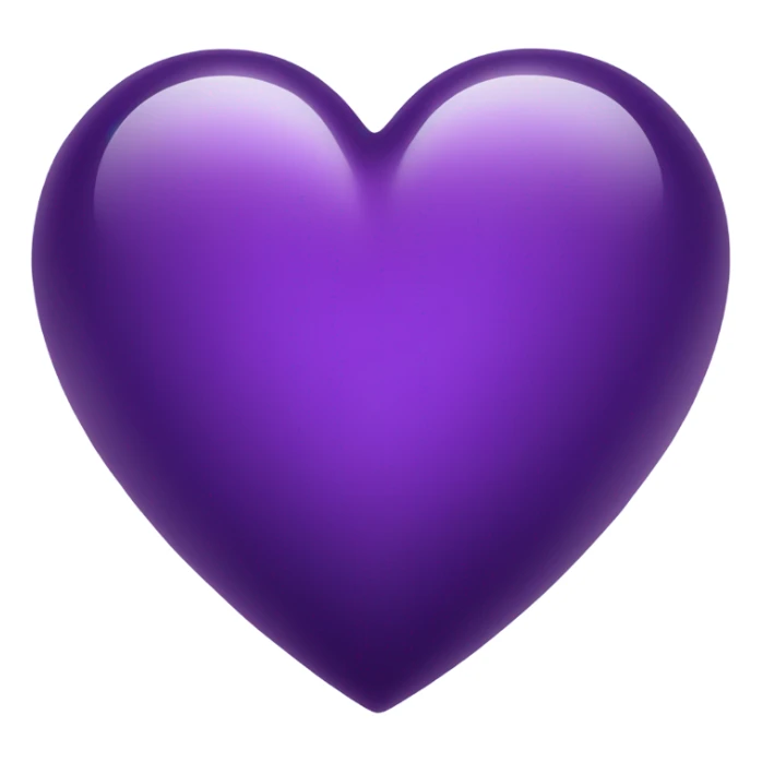 Shiny glass violet heart  sticker