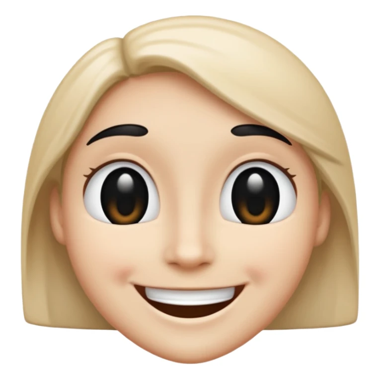 A smile face one side black on left on right white sticker