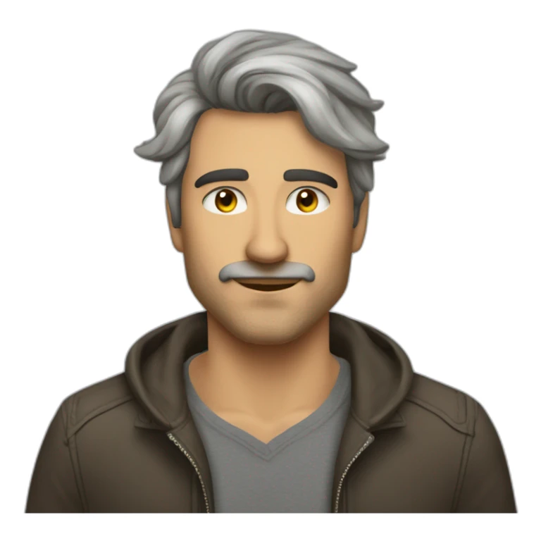 Hombre moreno claro, Cabello crespo con mechas amarillas  sticker