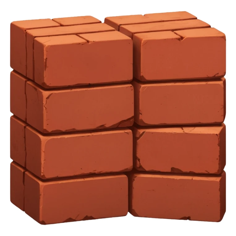 Two red bricks stacked on top of each other with the phrase bricked up across them sticker