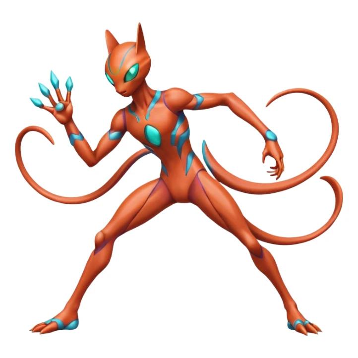 Deoxys-Mewtwo-Fakémon-hybrid-creature (full body)  sticker