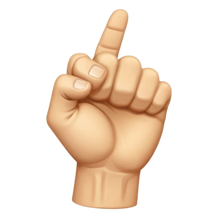 back of veiny fist rearview sticker