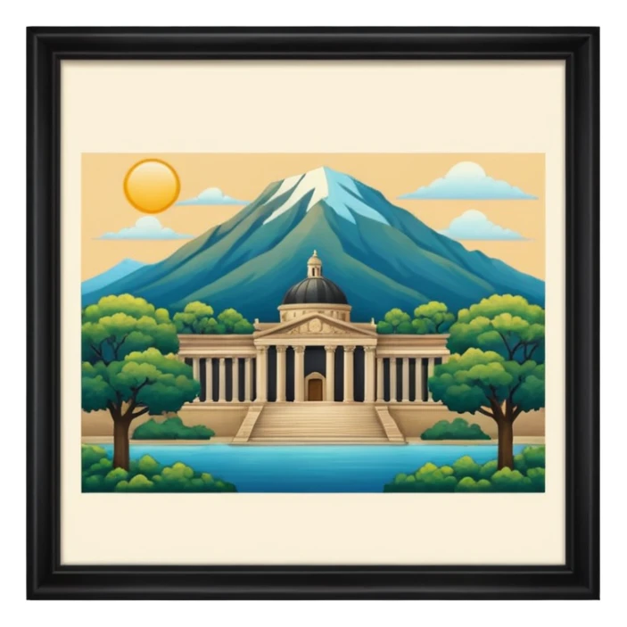 Old antique Vintage academia aesthetic scenery  sticker