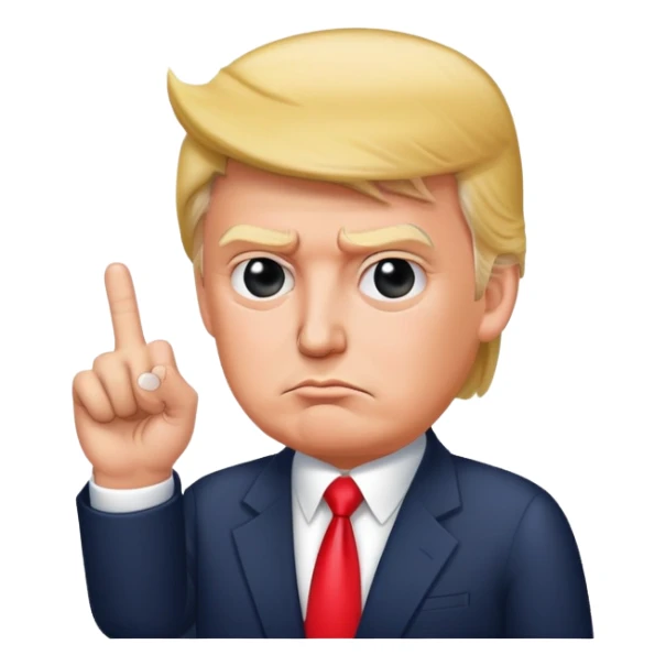 Trump showing middle finger  sticker