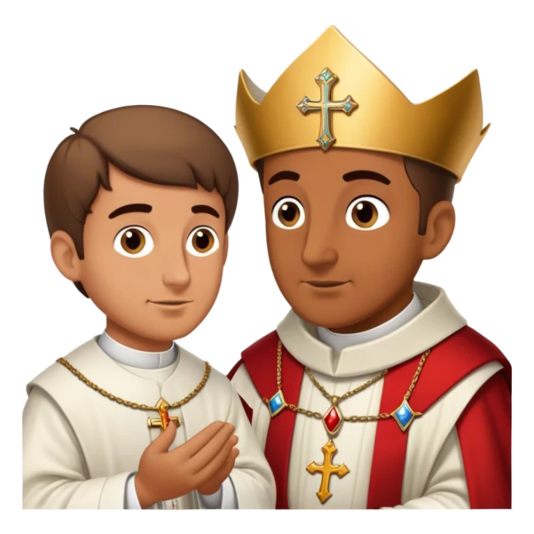 italian XV century duke talking to priest sticker