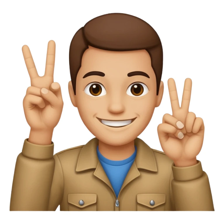 Smile with gang sign sticker