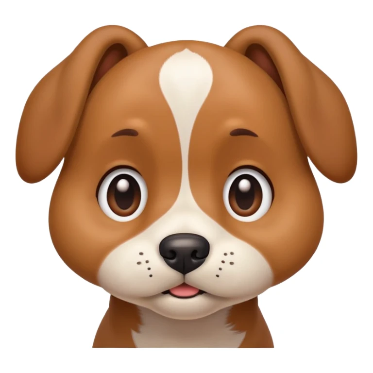 adorable confused dog with head tilted and one ear up, funny face sticker
