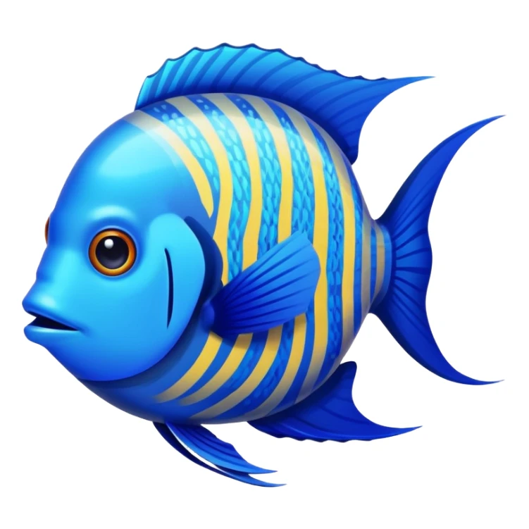 Blue tropical fish with vibrant colors sticker