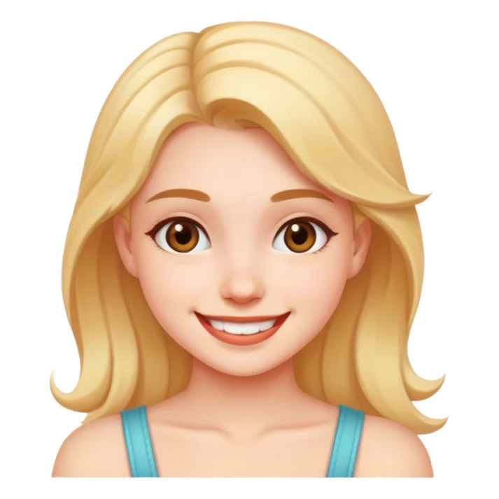 Un emoji de una chica sonriendo suavemente  sticker