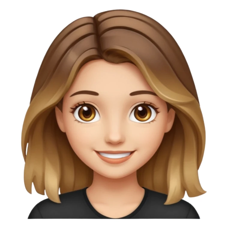 girl with balayage hair emoji sticker