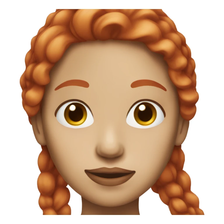 Woman red hair with cream on her face  sticker