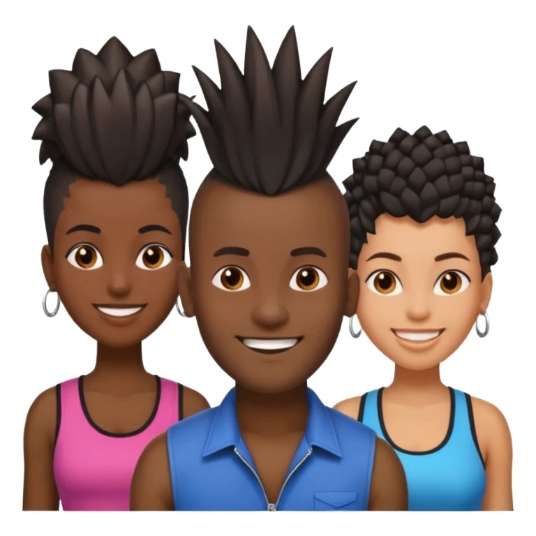 Black man with  Mohawk with black women  sticker