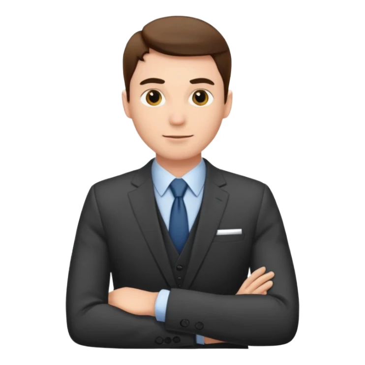 A man in an office sticker