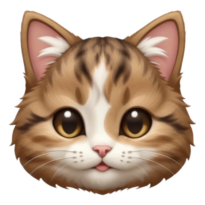 dark brown tabby and white kitten upside down with eyes closed sticker