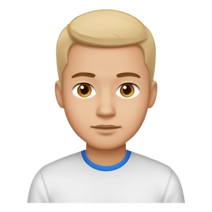 male in plain shirt sticker