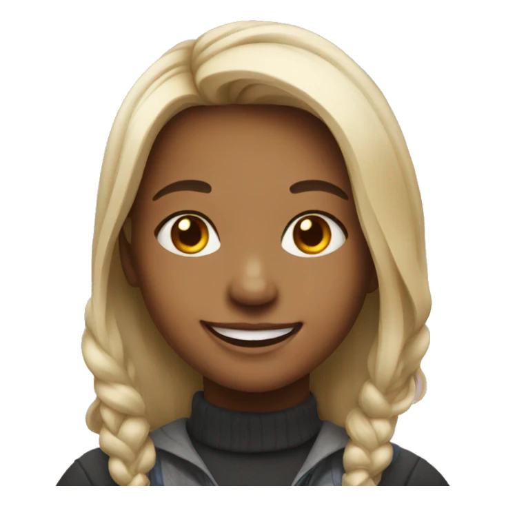 portrait of smiling girl sticker