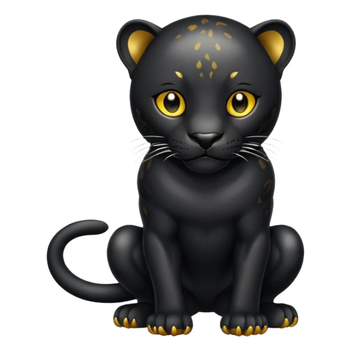 Black jaguar, similar to the traditional iPhone emoji. sticker