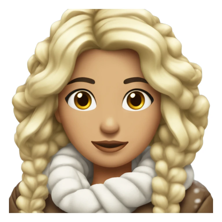 Chica morena vestida para la nieve  sticker