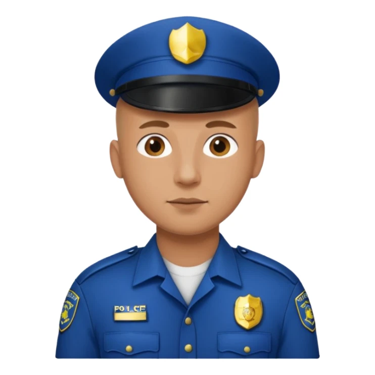 Hair police man no cap sticker