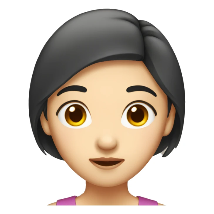 Asian woman with eye bags  sticker
