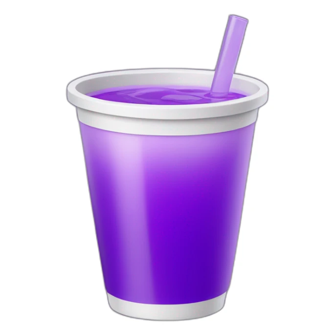 mysterious purple drink in a plastic white cup sticker