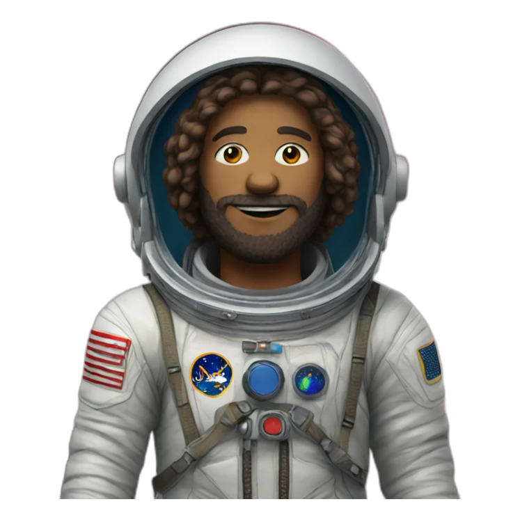hippie in space sticker