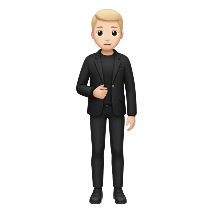 No head Body Wearing Jacket And Black Pants And One Hand In Jacket Pocket  sticker