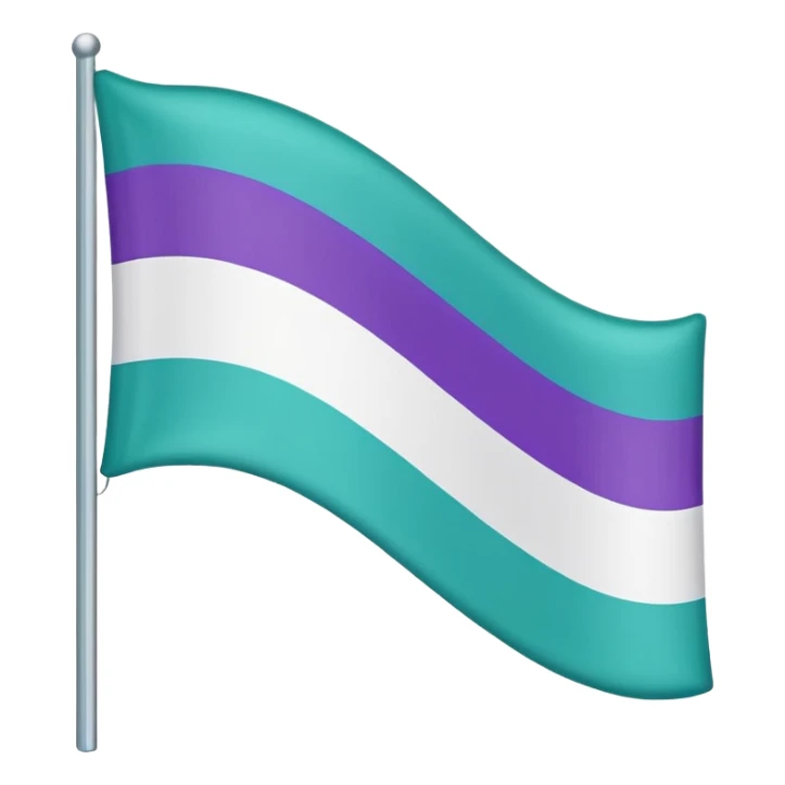 gay men five-stripe flag with green, teal, white, blue, and purple sticker