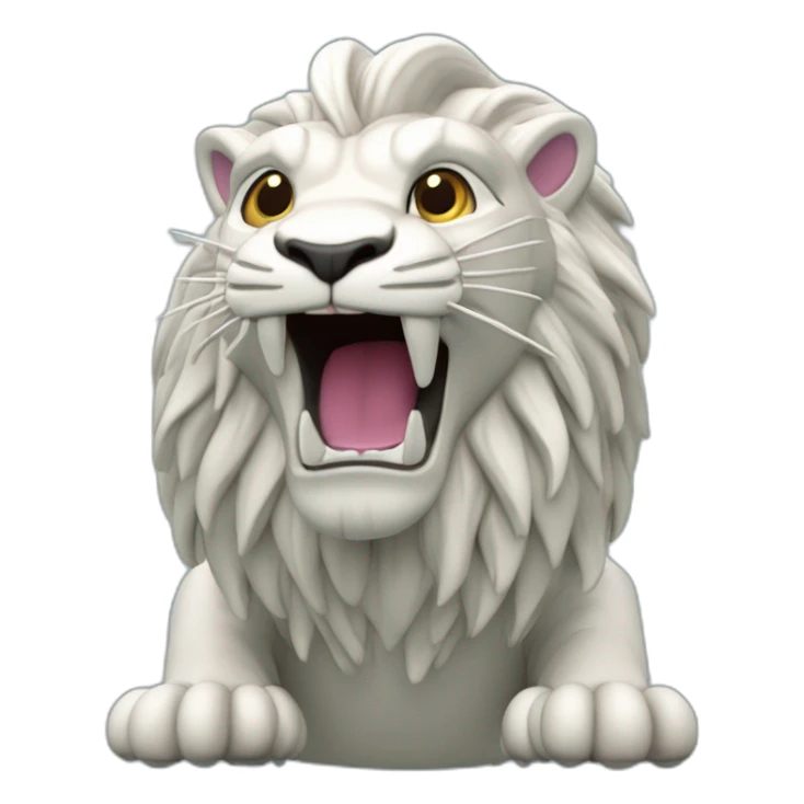 merlion Singapur cara de León cuerpo de pez estilo pixar 3D sticker