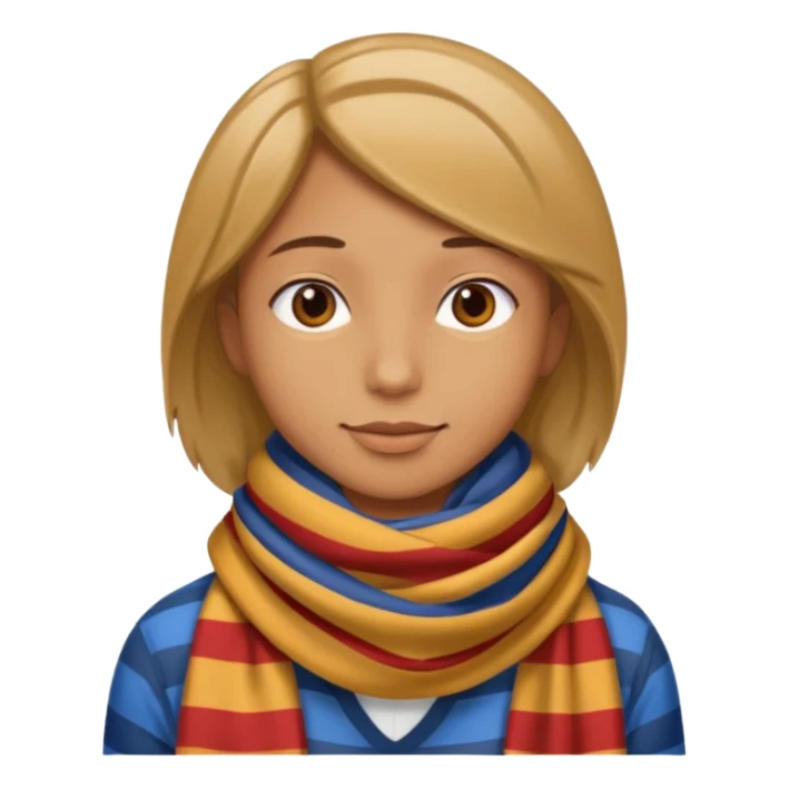 Character with striped Scarf sticker