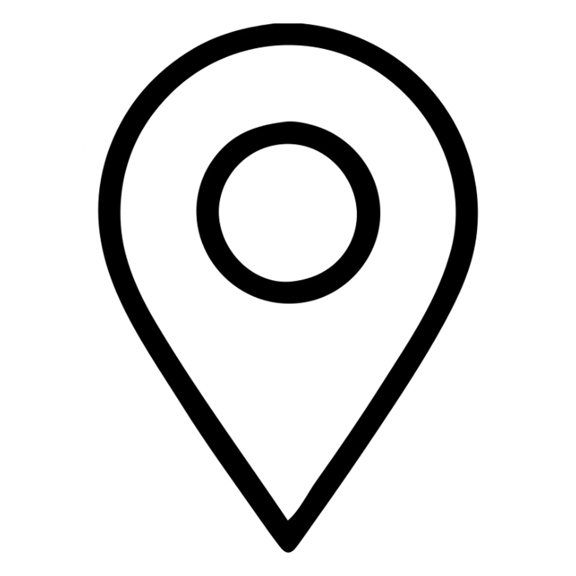 minimalist logo of a location pin sticker