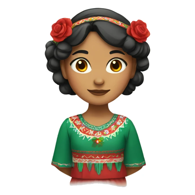 Mexican girl wearing traditional clothing sticker