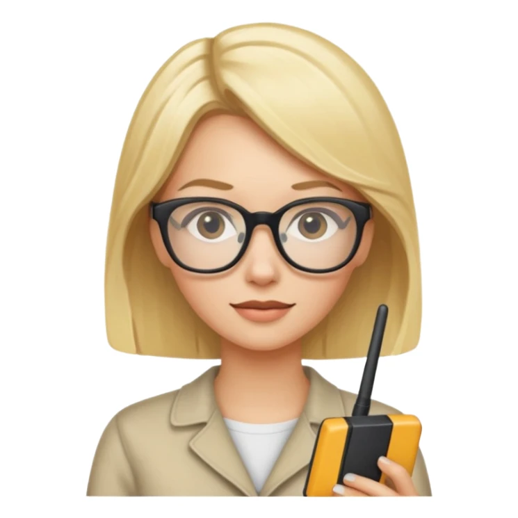 mujer  joven rubia con modem de internet sticker