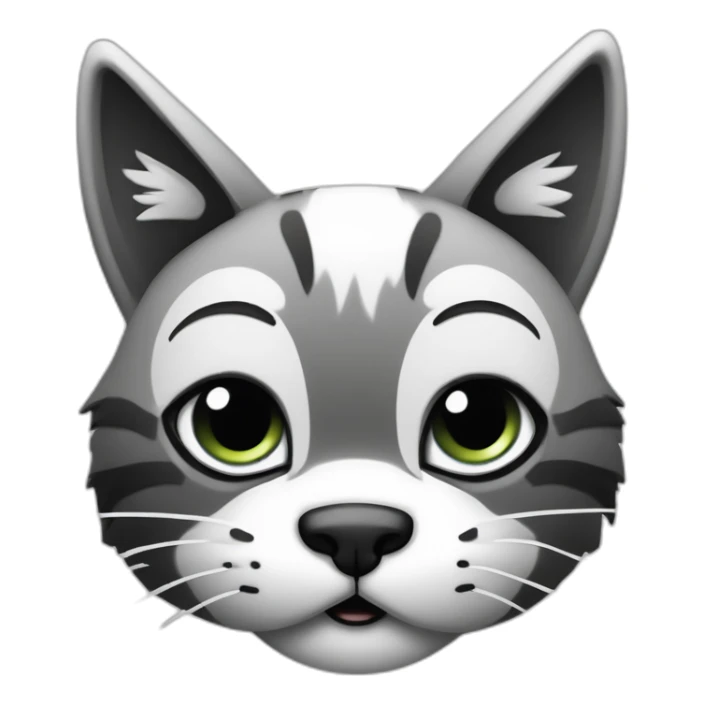 one paw limping tomcat black and white 3 legged sticker