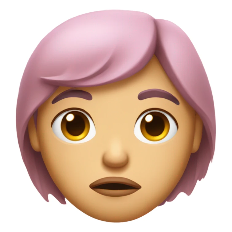 pouty face with glossy eyes ￼ sticker