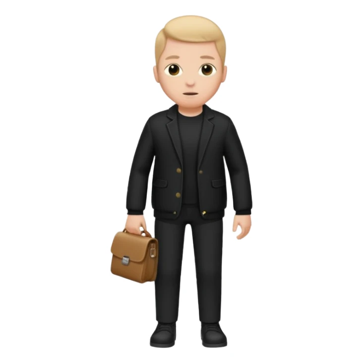 No head Body Wearing Jacket And Black Pants And One Hand In Jacket Pocket  sticker