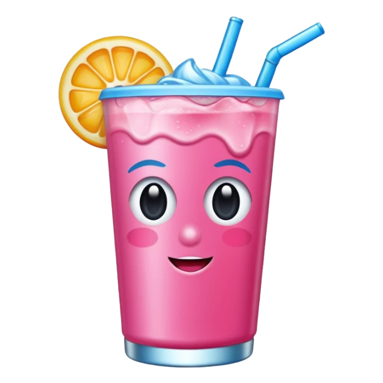 una lata de refresco rosa y azul sticker