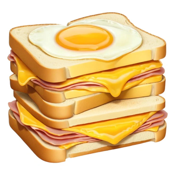ham egg and cheese sandwich with the egg inside the sandwich not on top sticker