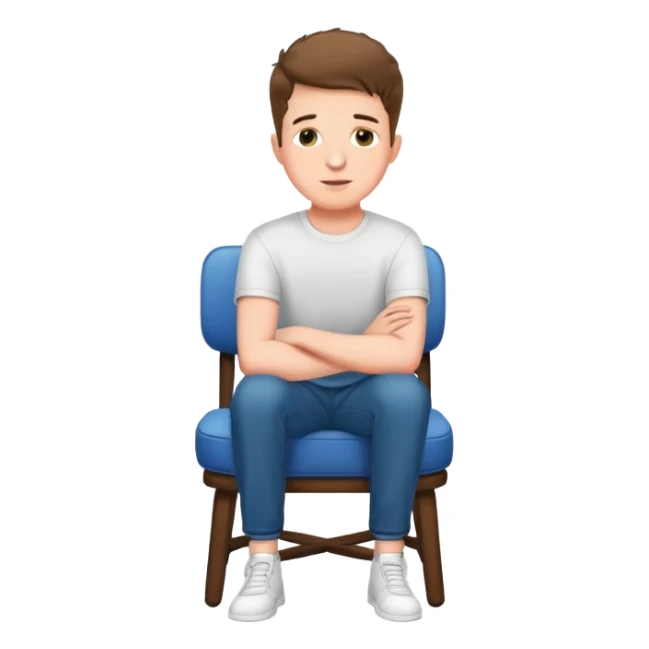 charlie puth sitting on a chair sticker