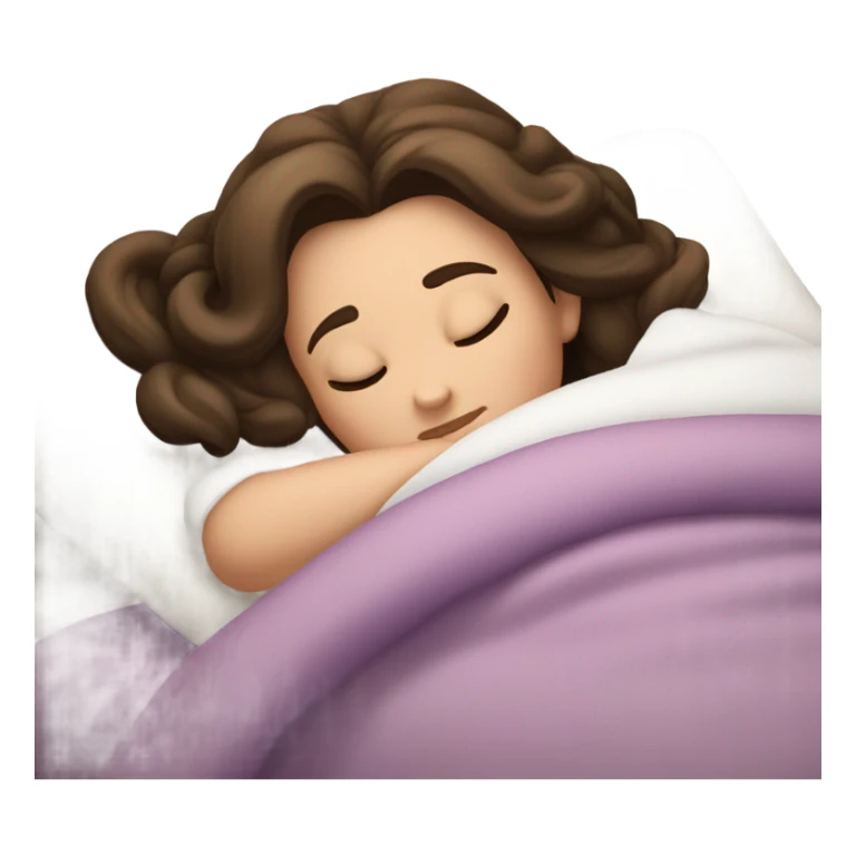Sleeping brunette beauty princess Disney, bed, white skin sticker