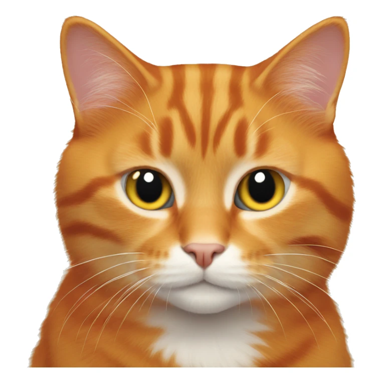 orange cat with red hair sticker