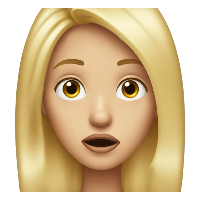 shocked blonde girl sticker