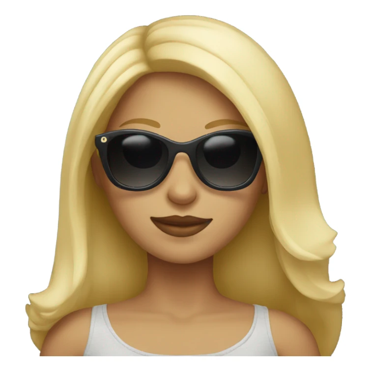 blonde girl wearing sunglasses  sticker