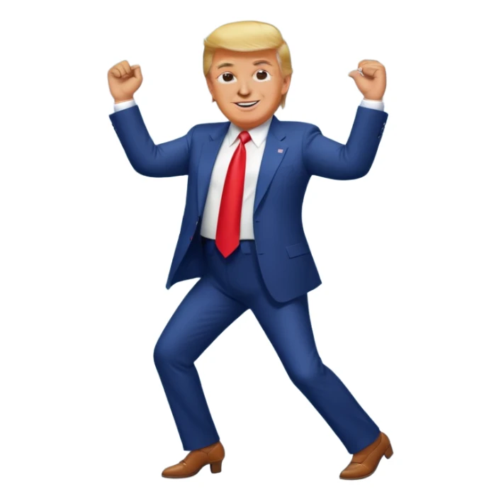 Donald Trump bailando sticker