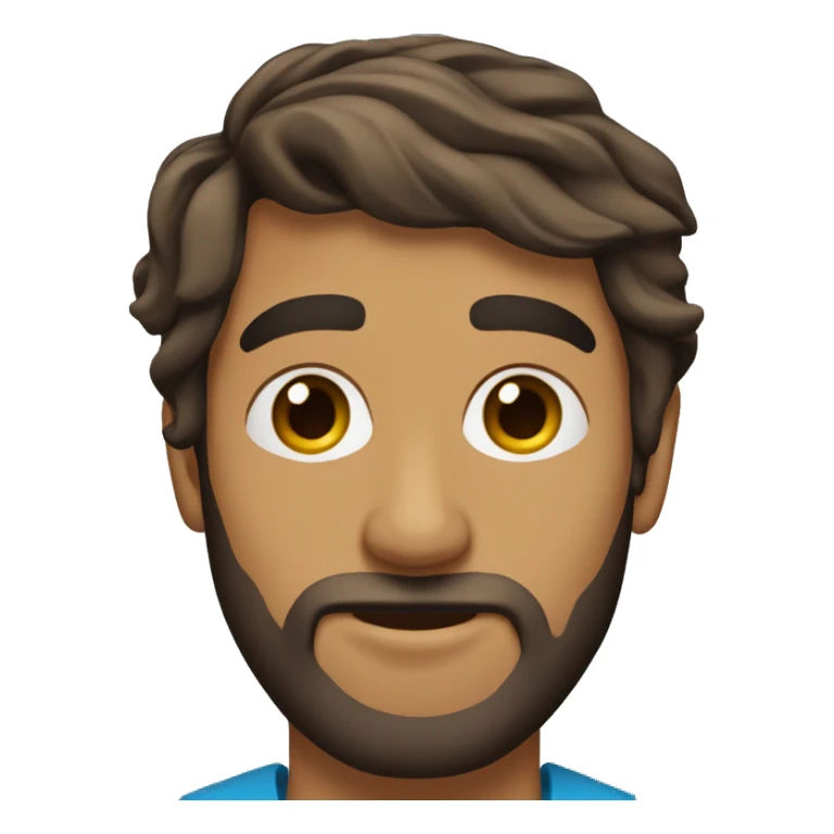 indian-college-man-wavy-hair-long-beard-thin eyebrows sticker